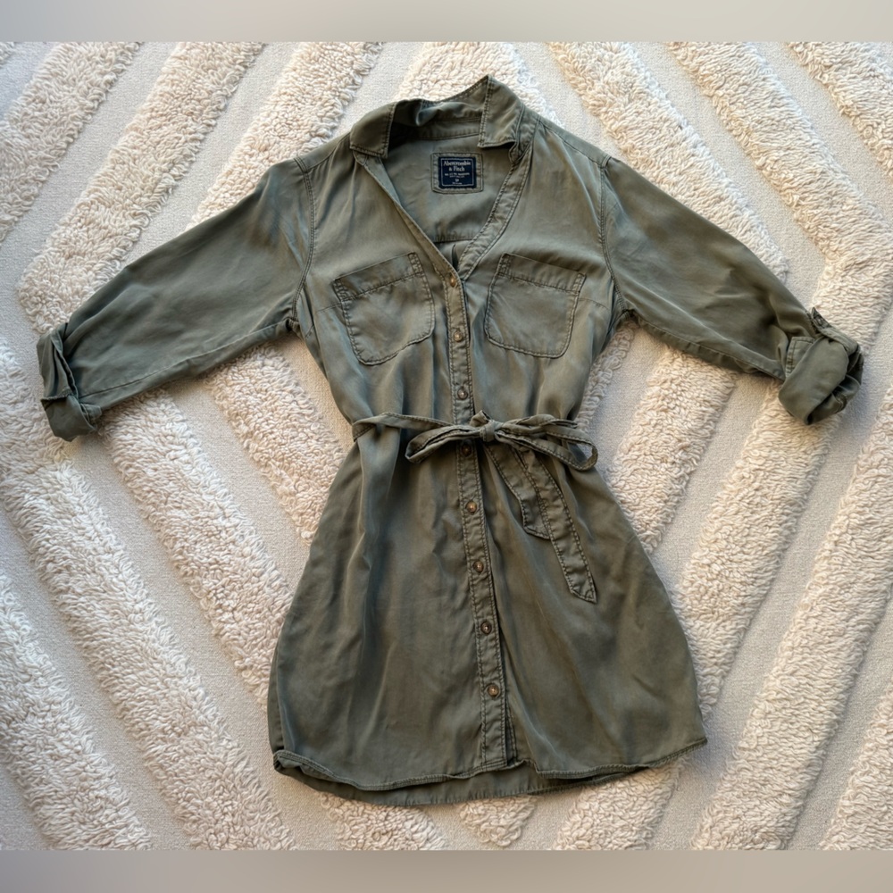 Olive green shirtdress from Abercrombie